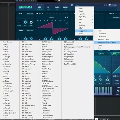 JuggerNoteRecords Juggernaut. Serum Presets Vol.1 [FXP WAV]