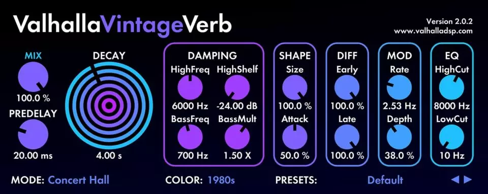 Valhalla DSP Valhalla VintageVerb