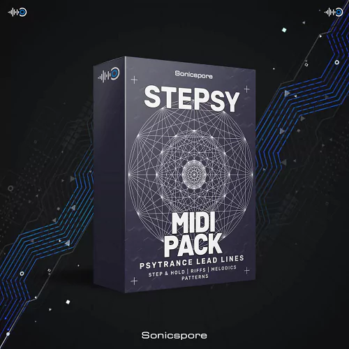 Sonicspore STEPSY Psytrance Lead Lines [MIDI & Serum + Vital Presets]